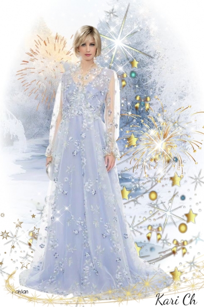 Lys blå kjole 29-12---- Fashion set