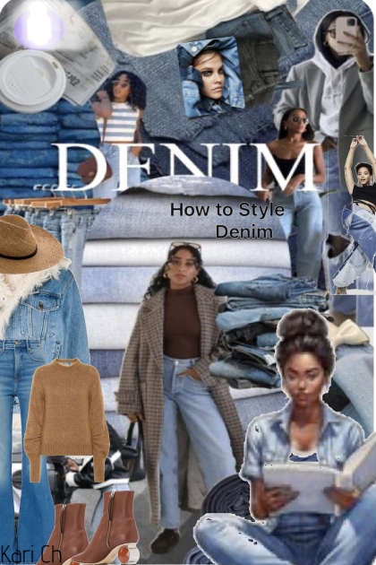 Jeans og jakke med pels 16-1- Modekombination