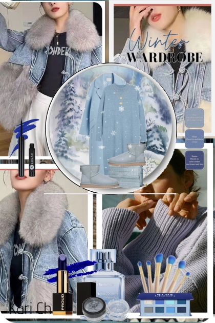 Blå vintermote 17-1- Модное сочетание