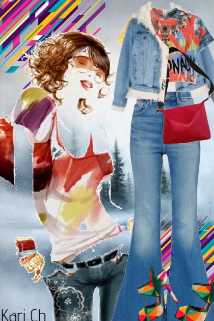 Jeans og T-skjorte 3-2- Combinazione di moda