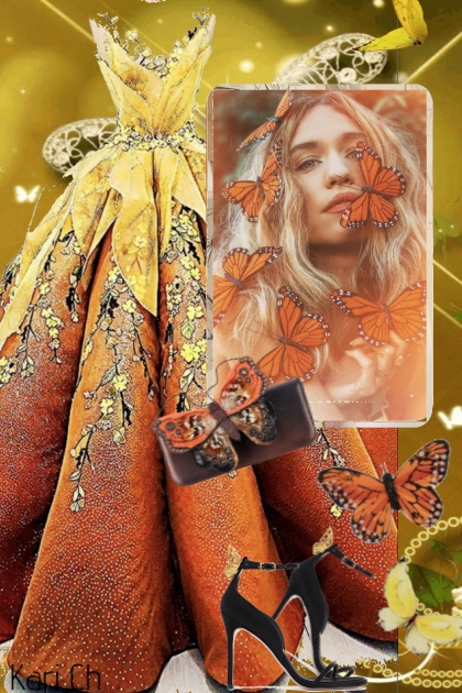 Sid sommerfugl-kjole- Combinaciónde moda