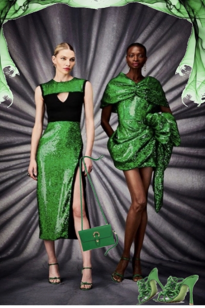 To grønne kjoler 28- Модное сочетание