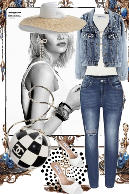 Jeans og jakke i denim 19-7- Fashion set