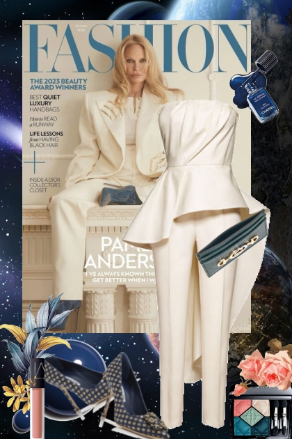 Hvit hel dress 4-5