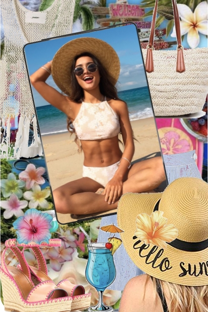 Stripet shorts og heklet topp 6-6-25