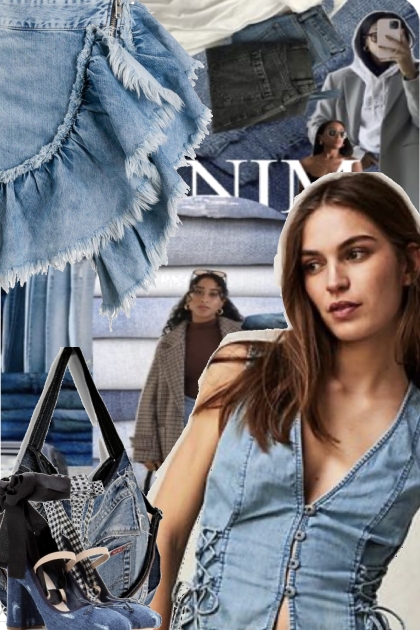 Skjørt i denim 22-6-25- Modna kombinacija