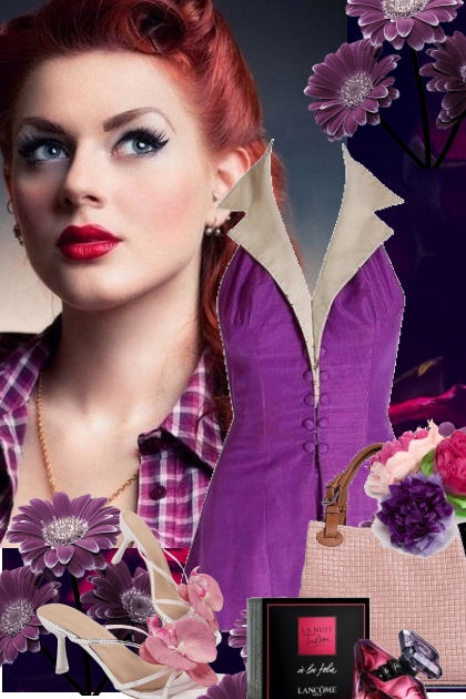 Purple playsuit 20- 搭配