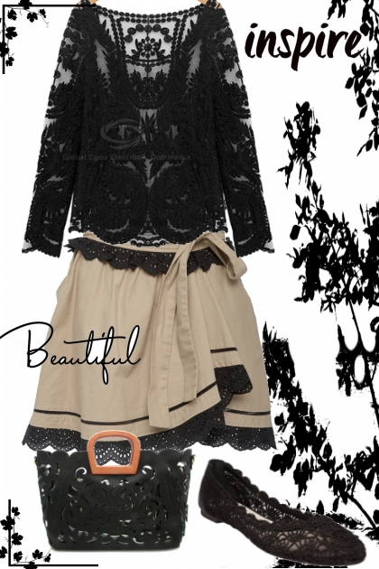 Black Lace Beauty- Fashion set