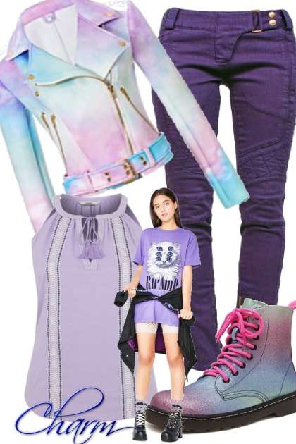 Purple Charm- combinação de moda