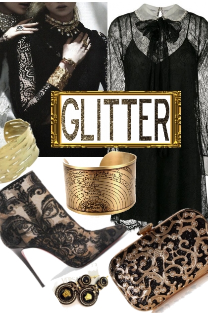 Black Lace Glam- Modna kombinacija