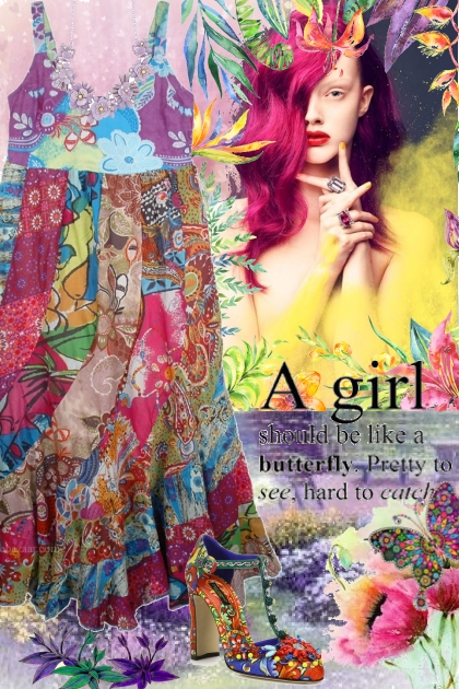 A Girl should be like a butterfly- Модное сочетание