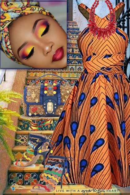 African Dress- Modna kombinacija