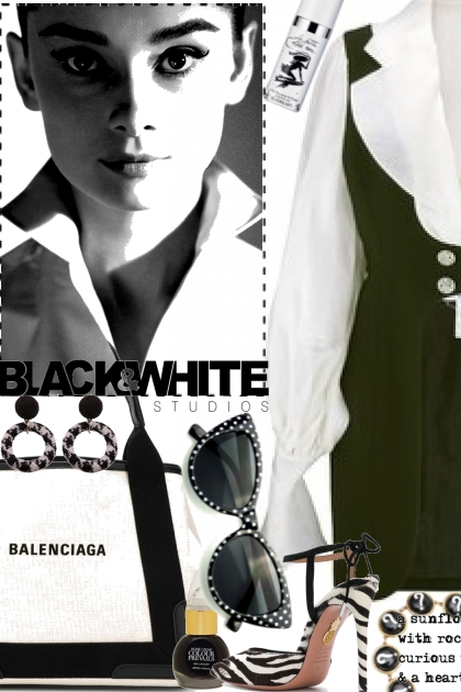 Audrey in Black & White- Modna kombinacija