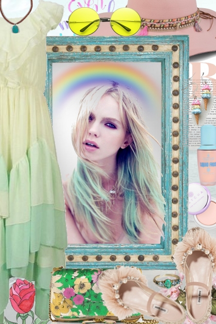 Rainbow Princess- combinação de moda