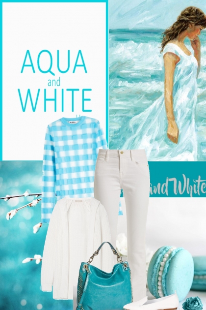 Aqua and white 