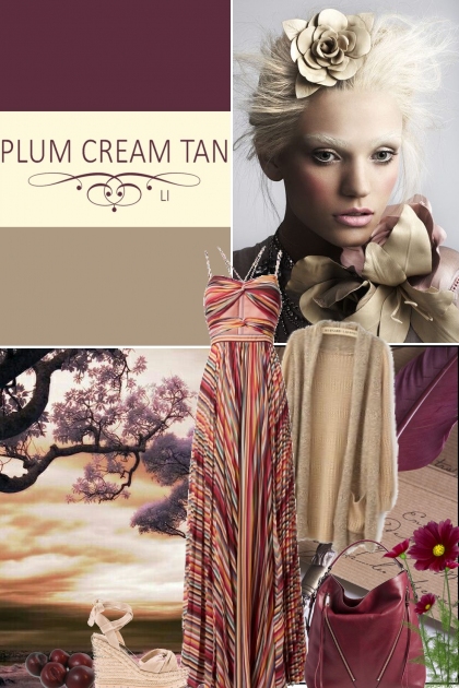 Plum - Cream - Tan
