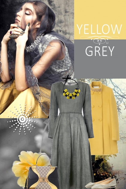 Yellow - Grey- 搭配