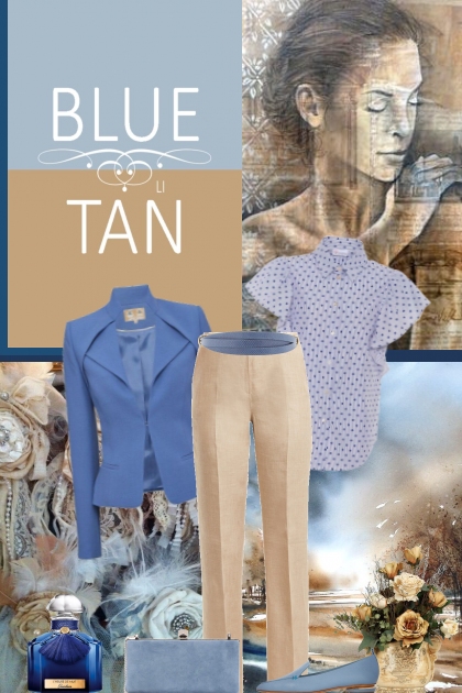 Blue - Tan- Modna kombinacija