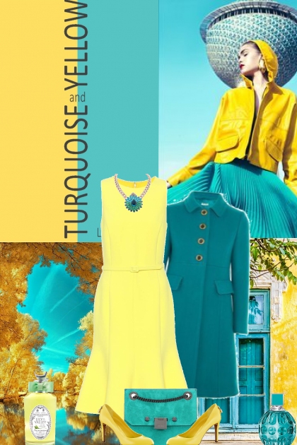Turquoise and Yellow- Combinaciónde moda