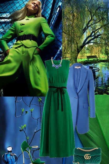 Green  / Blue Rapsody- Fashion set