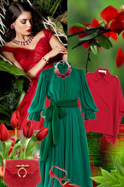 Greenery Red- Модное сочетание