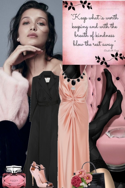 Black  / Pink Elegance - Modna kombinacija