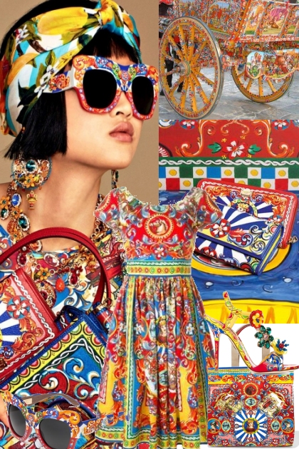 Carretto Siciliano - Dolce & Gabbana- combinação de moda