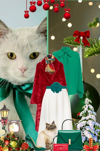 Christmas with my Cat - combinação de moda