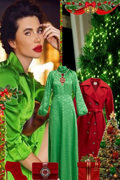 Green Christmas- combinação de moda