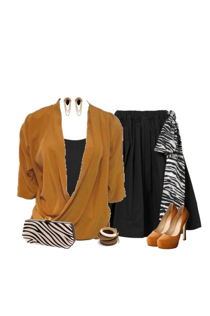 Zebra with brown- combinação de moda