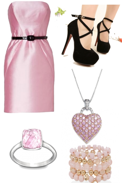 Pink & Black- combinação de moda