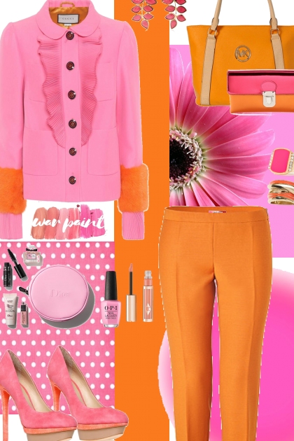 orange pink- 搭配