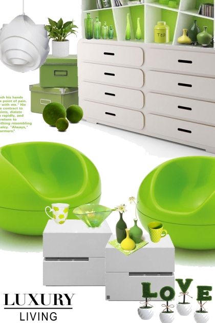 green white- Combinazione di moda