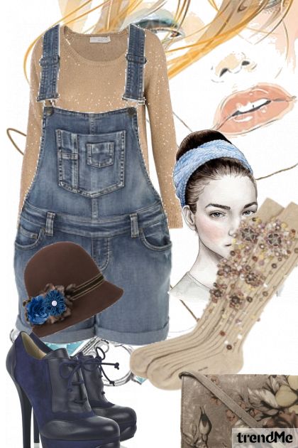 macacão jeans- Combinaciónde moda