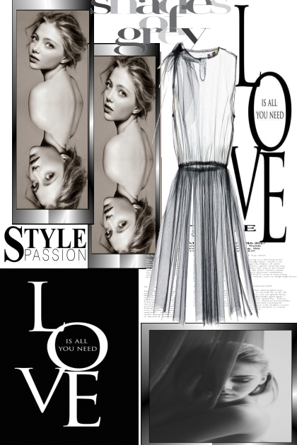 shades of gray- Fashion set