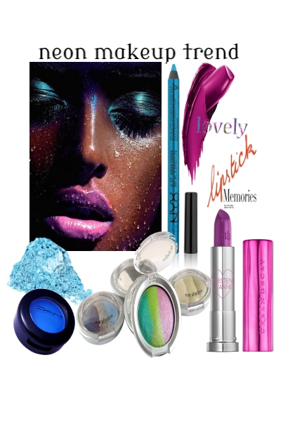 neon makeup trend- Fashion set