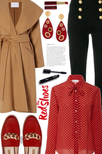 red shoes- Modna kombinacija