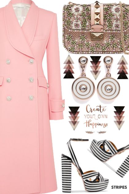pink & stripes 2- combinação de moda