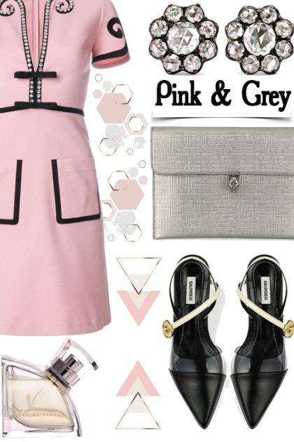 pink &grey- Modna kombinacija