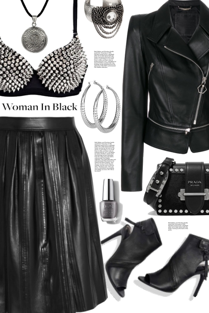 woman in black- Modna kombinacija