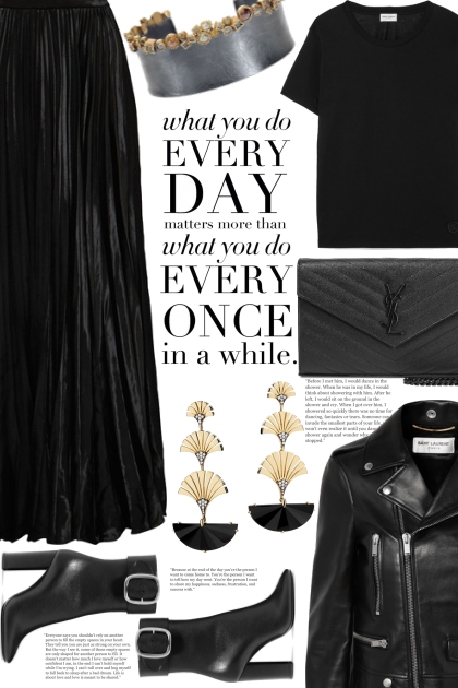 black all night- Combinazione di moda