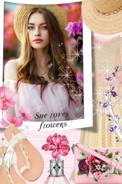 she loves flowers- Fashion set