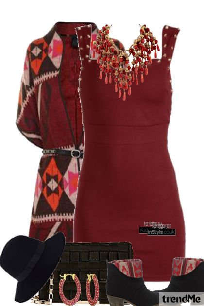 Burgundy and Black- Fashion set