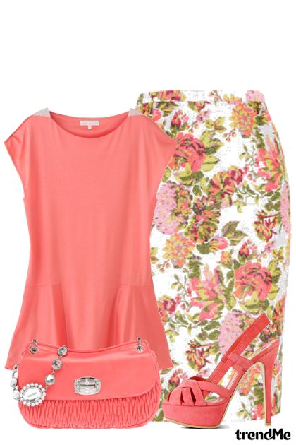floral skirt- Combinazione di moda