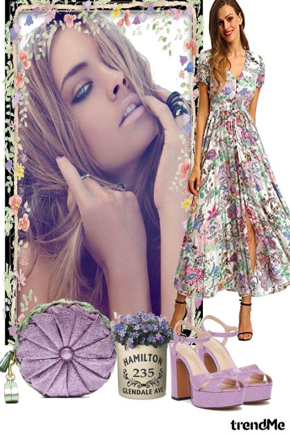 floral frock- Combinaciónde moda