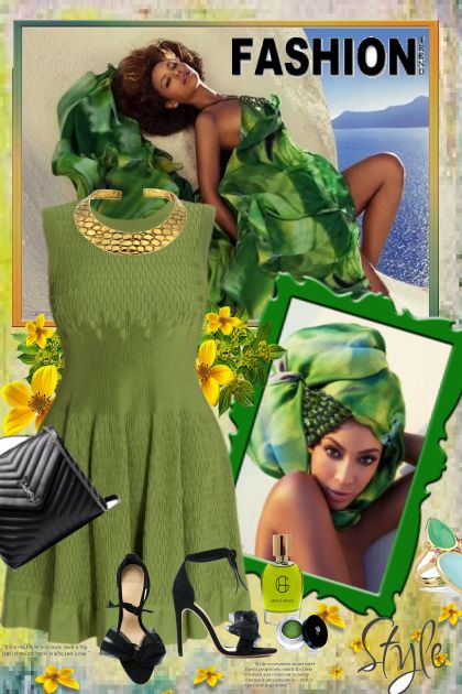 Fashion green- Combinazione di moda