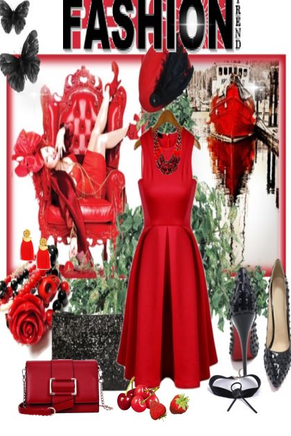 Red FASHION- Combinazione di moda