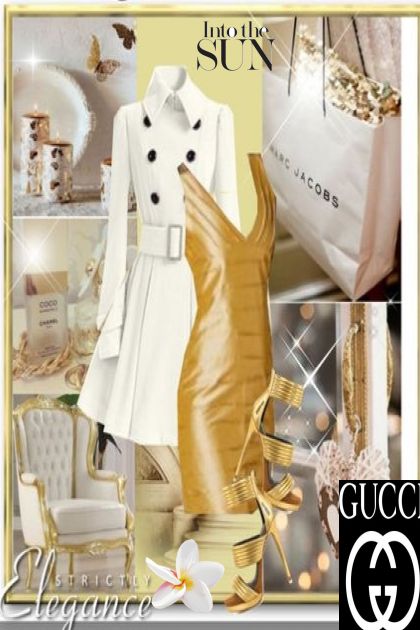 Bijelo -zlatno- Combinaciónde moda