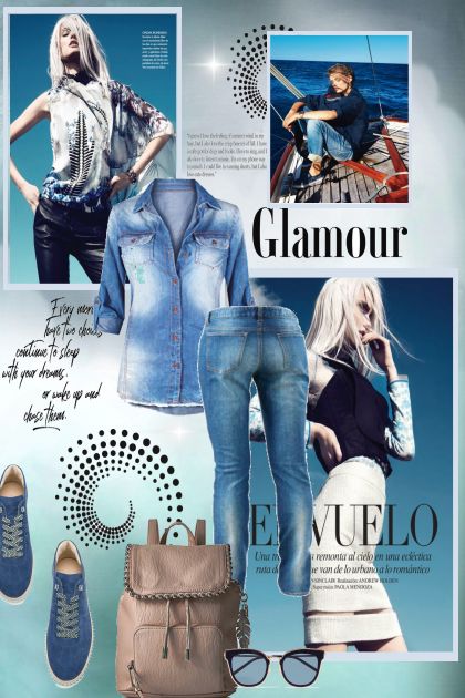 Glamurozno plava- Combinaciónde moda