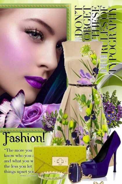  ♥Violet & Green ♥- Combinazione di moda